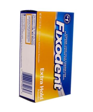 Fixodent Denture Adhesive Powder Extra Hold 2.70 oz (Pack of 2) - Long-lasting and Secure Denture Adhesive - Buy Online on GoSupps.com