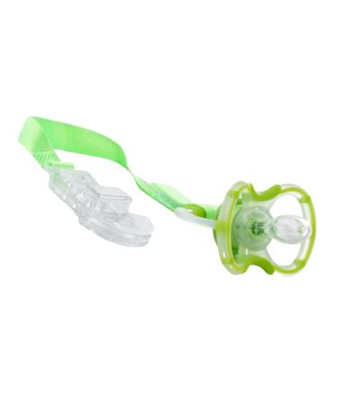 Pacifier with ribbon soother baby 4+ months by DR. SCHANDELMEIER BPA-free pacifier color: green