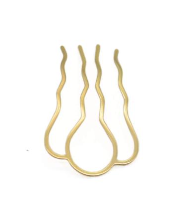Fujiyuan 5 Pcs 87mm Hair Fork Clip Stick Hair Pin Hair Bun Plug Holder for Women Girl Accessories Gold