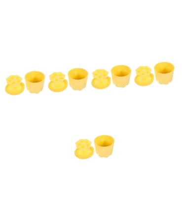 Angoily Eye Shadow Brush Scrubber 5 Sets Makeup Brush Cleaning Bowl Pp Mat Cosmetic Silicone Brush Cleaning Pad