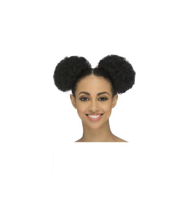 8 inch short afro puff synthetic hair bun hair piece for women Drawstring ponytail kinky curly updo clip hair extensions 6 inch color 1b