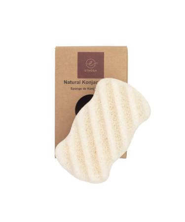 ETHOSA Konjac Natural Body Sponge - Vegan Biodegradable Sensitive & Smooth Exfoliating Shower Sponge - Gentle Baby Bath Sponge - Perfect Eco Friendly Gifts & Bathing Accessory Gifts 1 Count (Pack of 1)