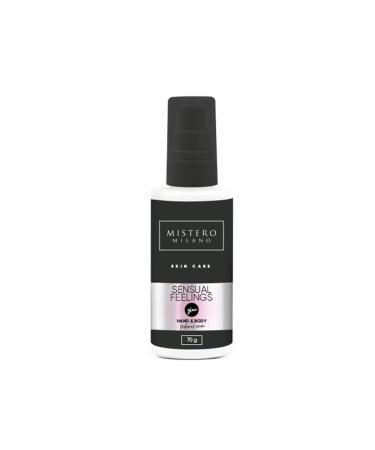 Mistero Milano Sensual Feelings Perfumed Body and Hand Cream with Particles Intensive and Deep Soothing and Moisturising Improves the Firmness of the Skin on Hands and Feet 70 g