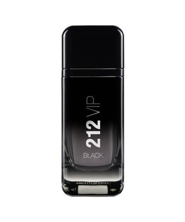 Carolina Herrera 212 Vip Black Fragrance For Men - Energetic And Spicy Scent - Notes Of Lavender Black Vanilla Husk And Musk - Skin Friendly - Aromatic Fougere Fragrance - Edp Spray - 3.4 Oz 3.4 Fl Oz (Pack of 1)