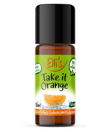 Ellis flavors take it orange natural food aroma |Aroma concentrate from 100 % vegan and natural origin |For dishes & drinks |10 ml