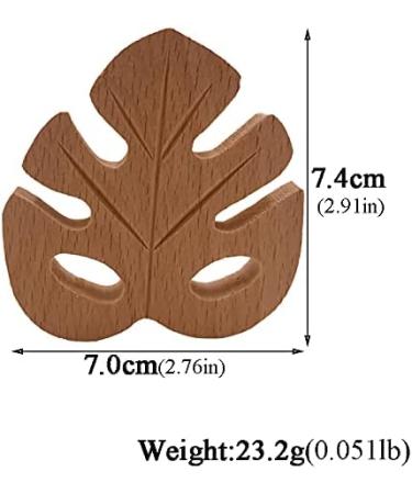 Wendysun 10pcs Cartoon Wood Teether - Natural Animal Banana Leaf Shape Teething Toy for Babies - Buy Online on GoSupps.com