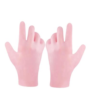 minkissy 1 Pair Beauty Protective Glove Moisturizing Skin Hand Gloves Moisturizing Gloves for Hand Led Eyebrow Clip Sun Protection Gloves for Women Miss Dry Skin Pink Sebs Repair