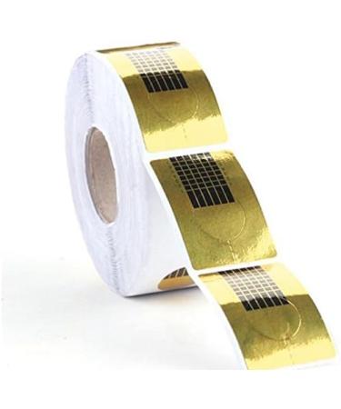 Furnnism Nail Templates - 100 Reusable Self-Adhesive Stencils for Gel Nails & Nail Extension - Golden Modeling Forms - Buy Online on GoSupps.com