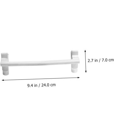 Hoement 3pcs Hook up Over The Door Hanger Towel Rack Clothes Rack Clip Hooks Door Storage Rack Abs White - Buy Online on GoSupps.com