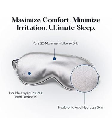 Sutera Hydroluna Silk Eye Mask - Hyaluronic Acid for Skin Hydration - Comfortable Blackout Sleep Mask for Women Men - 1 Pack - Buy Online on GoSupps.com