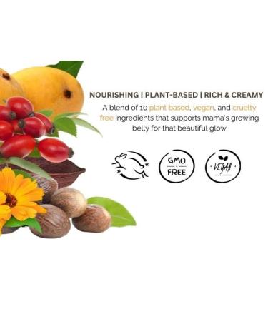 Mambino Organics Anti-Stretch Mark Cream for Pregnancy - Organic Belly Butter with Shea & Cocoa Butter - 1st-Trimester Must-Have - 4 oz - Buy Online on GoSupps.com