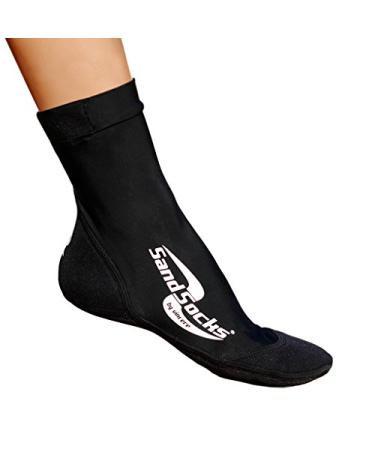 Sand Socks Vincere for Soccer, Volleyball, Snorkeling Medium Black