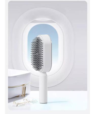 JiedHiur Self Cleaning Hair Brush - 3D Air Cushion Hair Brush for Women - Airbag Massage Comb for Thick Hair - White - Buy Online on GoSupps.com