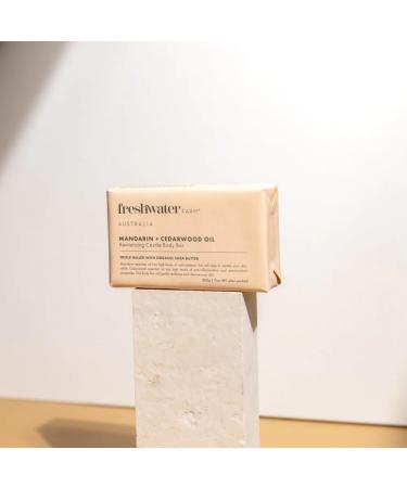 Revitalising Castile Body Bar - Mandarin & Cedarwood | Natural Triple-Milled Soap with Organic Shea Butter - Buy Online on GoSupps.com