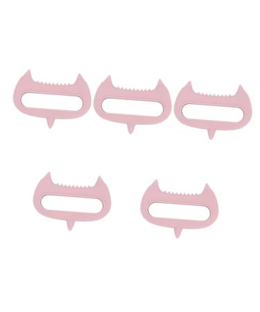 Tovinanna 5st acupunkt massage device Hand massage device Tool for the scalp tool for head care massage head tools hairbrush neck peeling brushes pebble gel pink