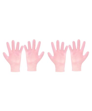 Healeved 2 Pairs Whitening Moisturizing Gloves Moisturizing Gel Gloves Healing Gloves for Dry Cracked Anti-Dry Gloves Moisturizing Hand Gloves Sokcs Pink Miss Sock Sun Protection Sebs
