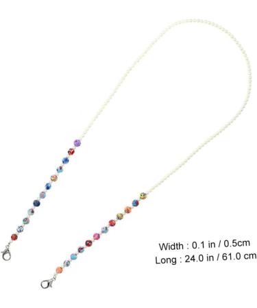 Buy Healeved 6 Pcs Anti-Drop Chain Shot Glasses Necklace - Stylish Face Mask Glasses Frame & Lanyard with Artificial Pearl | International Shipping Available - Buy Online on GoSupps.com