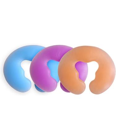 Healeved Beauty Pillow Soft Cushion Set - 2pcs U-Shaped Silicone Spa Pillows for Sleeping & Massage - Purple - Buy Online on GoSupps.com