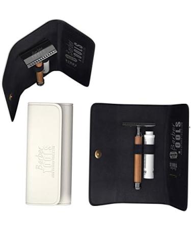 Buy Safety Razor Set - Shaver 5 Double Edge Blades Polishing Cloth & Storage Bag | Premium Barber Tools for Men | Fast International Shipping - Buy Online on GoSupps.com