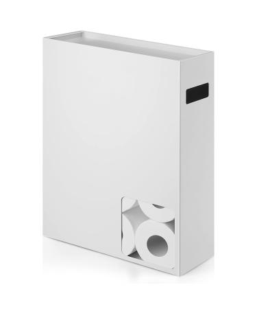 Toilet Paper Storage Organizer, Toilet Paper Holder Dispenser, 12 Rolls Compatible, White