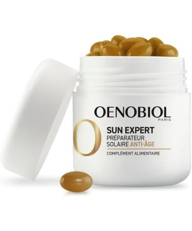 OENOBIOL Sun Expert Anti-Aging Sun Preparer - Proven Anti-Aging Effectiveness - Enhanced Cell Protection - Promotes Intense and Radiant Tan - Food Supplement 30 Capsules - 1 Month - Buy Online on GoSupps.com