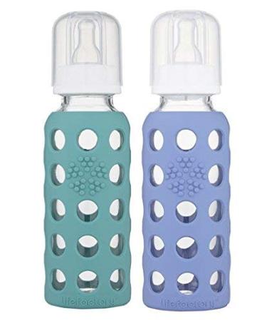 Lifefactory 9oz Glass Baby Bottle 2pk (Kale/Blueberry) - Buy Online on GoSupps.com