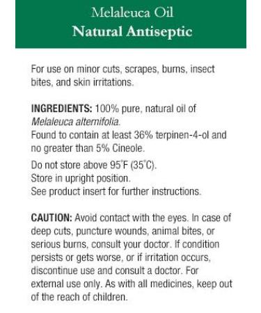 Melaleuca Tea Tree Oil T36C5 .5 Oz - Natural Remedy for Cuts, Scrapes, Bug Bites, and Burns - Buy Online on GoSupps.com