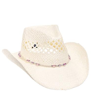 MG Womens Straw Outback Toyo Cowboy Hat Natural