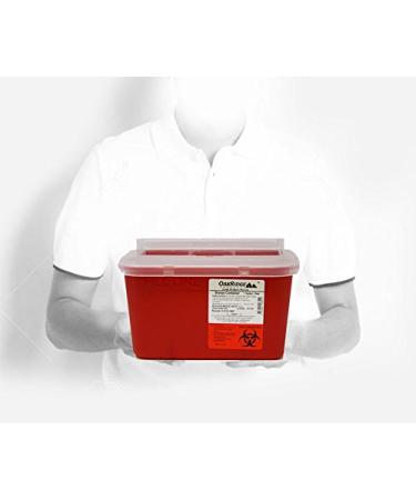 Oakridge 1 Gallon Sharps Containers with Pop-Up Lid - Pack of 3 - Buy Online on GoSupps.com