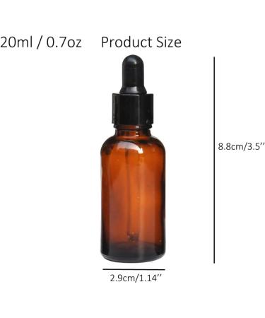 12 Pack 20 ml Empty Bernstein Glass Essential Oil Bottles with Glass Pipettes - Ideal for Oils & Liquids - Buy Online on GoSupps.com
