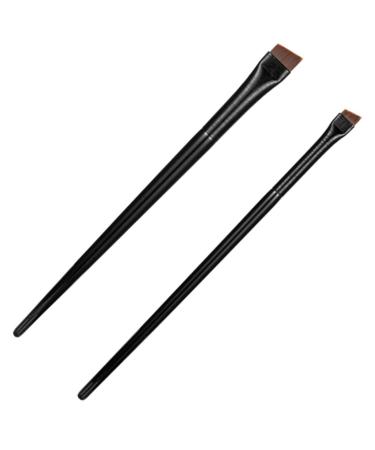 minkissy 3 Sets Eyeliner Brush Makeup Brush Cosmetology Kit Ladies Suits Eyebrow Kit Makeup Angled Eyeliner Brush Multipurpose Eyebrow Miss Multifunction Black Cosmetics 14X1.5CM Black