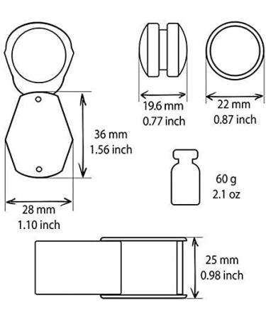 BelOMO 10x Triplet Jeweler's Loupe 21mm - Bright & Color-Correct View - Foldable for Gems, Jewelry, Coins & Trichomes - Buy Online on GoSupps.com