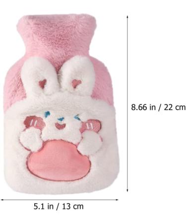 Operitacx Hot Water Bottle with Soft Plush Cover Washable Relief for Cramps Neck & Back Pain Feet and Shoulders (Pink) | International Shipping Available - Buy Online on GoSupps.com