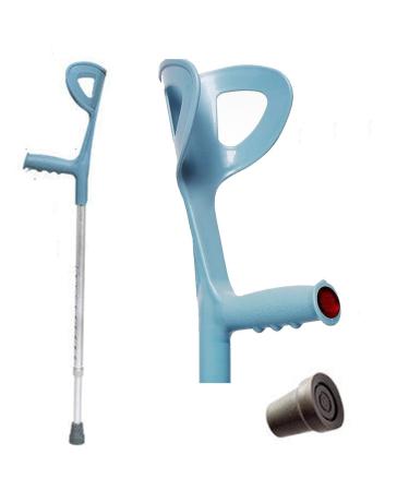 Forearm Crutches Lightweight Adjustable Arm Crutch for Walking Aluminum Ergonomic Handle Comfortable On Wrist Non-Slip Rubber Tip (Size : 1pcs) Warm Life