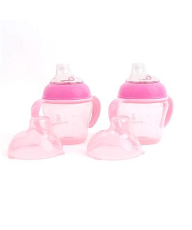 Primo Passi 2 Pack 5oz Sippy Cup For Babies 4 Months old (Grey) (Pink)