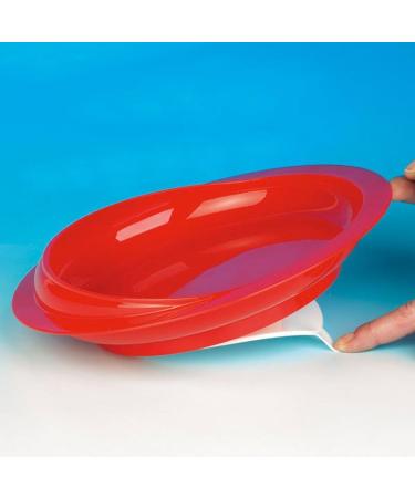 Aquashielding Spout-Proof Shovel Plates for Disabled Adults - Wave Edge Design Ideal for Simple Meals | Red (1 PC) - Buy Online on GoSupps.com