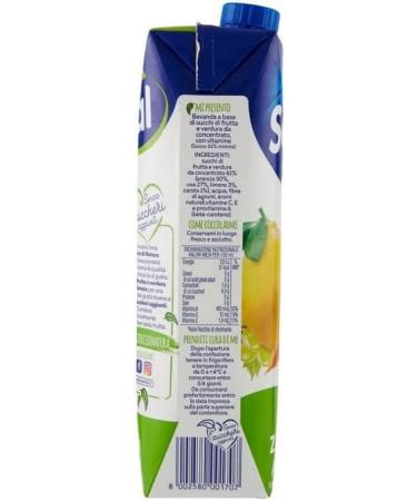 Parmalat Santal Ace Fruit Juice Dolce di Natura Zero Added Sugars Orange carrot and lemon flavor fruit juice zero added sugar Tetrapack 1000 ml - Buy Online on GoSupps.com