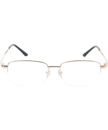 Shop Meijunter Multifunction Fashion Reading Glasses for Men - Metal Frame Smart Zoom +1.0 to +3.0 Strength - Stylish Gold Design - Buy Online on GoSupps.com