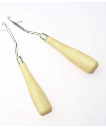 2pcs Healifty Wooden Handle Latch Hook Crochet Needle Set - Durable Tools for Crafting - Buy Online on GoSupps.com