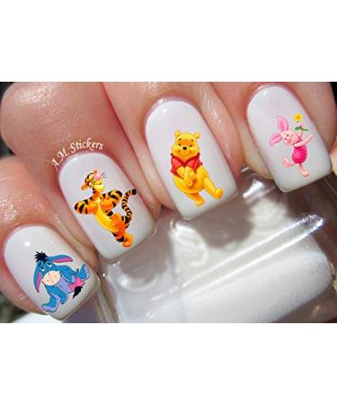 Winnie The Pooh Water Nail Art Transfers Stickers Decals - Set of 41 - A1271