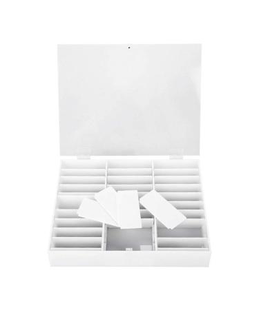 Sonew nail art tips display box empty nail tips storage box fake nail show nail tips organizer holder nail decoration containers (white)
