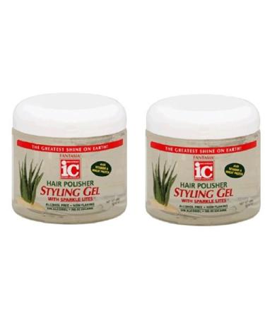 Fantasia High Potency IC Hair Polisher Styling Gel with Sparkle Lites 16 oz (Pack of 2) - Buy Online on GoSupps.com