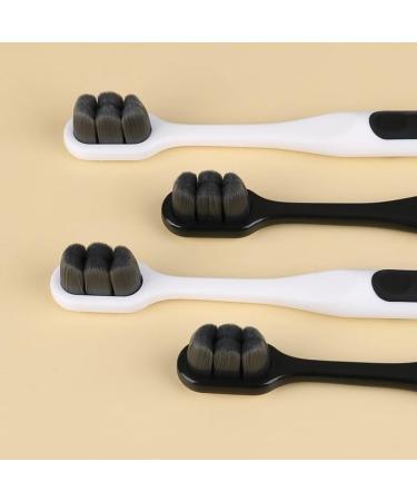 Soft Bristle Toothbrushes for Sensitive Gums - 2 Pack (Black/White) | Gentle Cleaning with Small Brush Head - Buy Online on GoSupps.com