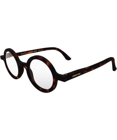 LONDON MOLE Round Reading Glasses - Matte Brown Tortoiseshell | Stylish Men's Women's Unisex Readers 1.5x - Buy Online on GoSupps.com