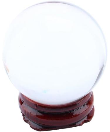 Hztyyier 40mm Clear Crystal Ball - Natural Quartz Healing Sphere with Stand | Rare Asian Gemstone for Meditation & Decor - Buy Online on GoSupps.com