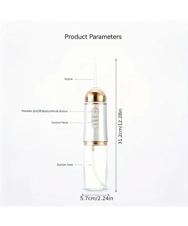 Portable Water Dental Flosser - Mini Oral Irrigator Rechargeable 4 Tips 3 Modes IPX7 Waterproof - Perfect for Travel & Home Teeth Cleaning - Buy Online on GoSupps.com