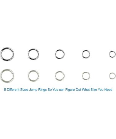 Anezus Jump Rings for Jewelry Making with Pliers (1200Pcs Dull Silver/Bright Silver) - Buy Online on GoSupps.com
