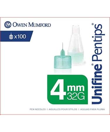 Unifine Pentips latex free pen needle 4mm 32G Electropolished and treated with advanced silicone Universal Fit - Buy Online on GoSupps.com