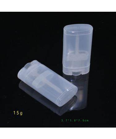 10 PCS 15g Clear Oval Lip Balm & Deodorant Containers - Travel Size Twist Up Hair Wax & Lipstick Tube Set - Buy Online on GoSupps.com