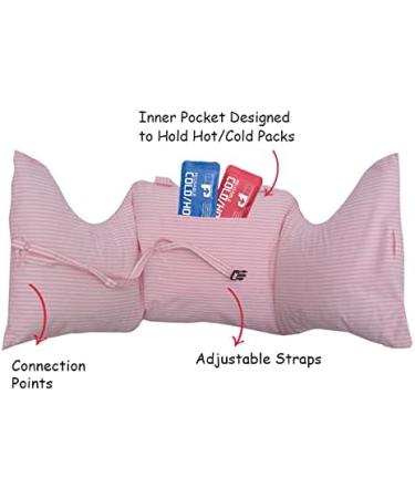 Post Surgery Recovery Pillow - Pink Stripes with Cotton Cover | Inspired Comforts - Buy Online on GoSupps.com